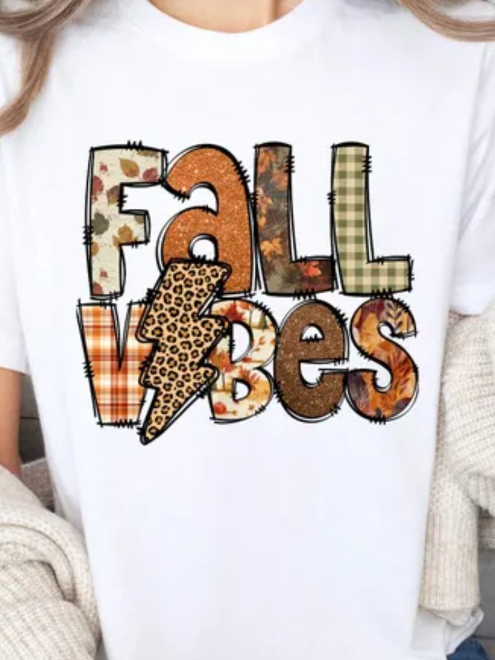 Fall Vibes Shirts, Leopard Fall T-Shirt, Trendy Fall T-Shirt